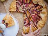 Tarte rustique aux pêches et sésame