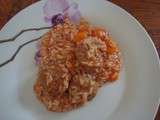 Boulettes de bœuf et son riz parfumé potiron-châtaigne