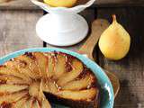 Gâteau renversé chocolat et poire, vegan