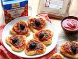 Mini pizza coeur, Saint Valentin