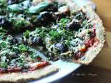 Pizza croquante aux herbes et aux graines