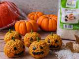 Riz citrouille d’Halloween : citrouilles en boulettes de riz, tomate et curcuma