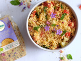 Taboulé de couscous aux fleurs