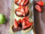 Tartelettes de riz au lait et chocolat, à la fraise