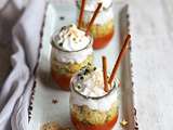 Verrine tomate et boulgour, nuage coco