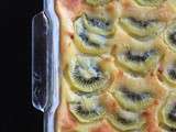 Clafoutis aux kiwis, lait de coco et rhum