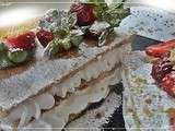 Mille-feuilles gourmand/ fraises/chantilly