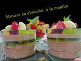 Mousse au chocolat à la gelée de menthe