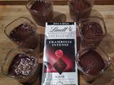 Crèmes desserts au chocolat Lindt excellence, framboise intense