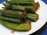 Bhindi fry – okras/gumbo sautées – sautéed okras