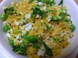 Matar poha – Flocons de riz aux petits pois – Rice flakes with peas