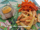 Filet de lieu noir carottes et frites à l'air fryer dont mes mésaventures, bon 14 juillet