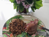 Jarret de porc demi-sel aux lentilles