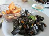 Moules de bouchot aop du Vivier sur Mer à l'oseille céleri crémées au bleu d'Auvergne et vin blanc