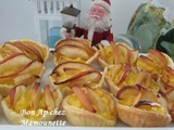 Tartelettes crème pomme, joyeuses fêtes et joyeux Noël