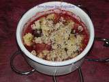 Crumble fraises, banane, coco et chocolat