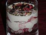 Verrine de radis au fromage frais