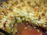 Crumble de kiwi sur lit de framboises