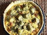 Quiche aux courgettes, tomates et coeurs d'artichaut