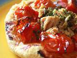 Tartelettes fines au thon et aux tomates cerise