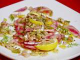 Cuisine alcaline : carpaccio végétarien de crudités marinées