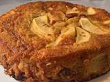 Gâteau pommes, miel et noix de pecan