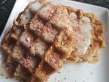 Gaufre de liège aux pralines roses et à la crème vanille