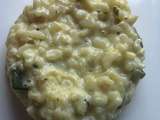 Risotto au fromage ail et fines herbes et courgette