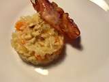 Risotto très crémeux aux patates douces à la pancetta et aux noisettes