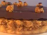 Tarte caramel aux noix et et café