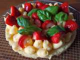 Tarte fraise, citron, basilic