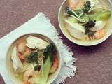 Bouillon poulet & crevettes