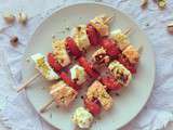 Brochettes de poisson & tomates cerise