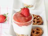 Verrine mascarpone fraises rhubarbe