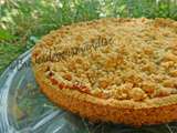 Tarte à la rhubarbe et crumble d'avoine