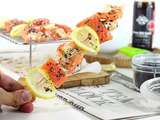 Brochettes Saumon & Crevettes aux Saveurs Asiatiques {Barbecue & Plancha}