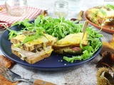 Croque-Monsieur d'Automne {Jambon Blanc, Champignons de Paris et Fromages}