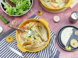 Gratin d'Endives aux Poires, Fourme d'Ambert et Saumon Fumé