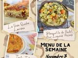 Menu de la Semaine du 15/11/2021