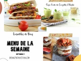 Menu de la Semaine du 30/08/21