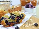 Muffins Myrtilles & Flocons d'Avoine