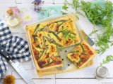 Quiche aux Asperges, Chèvre Frais et Saumon Fumé