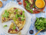 Quiche sans Pâte aux Oignons Caramélisés, Figues, Bacon et Fromage de Chèvre