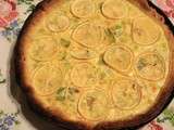 Quiche poireaux, crevettes et citron