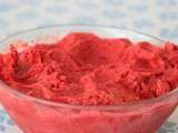 Sorbet aux framboises sans sorbetière