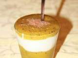 Verrine kiwi/mangue/bananes/ fromage blanc