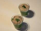 Verrine petits pois créme d'anchois