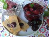 Assiette gourmande aux cerises : mini-financiers aux cerises