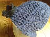 Chouette bonnet bleu nuit