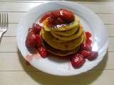 Pancakes au Mascarpone et au Citron, poêlée de Fraises